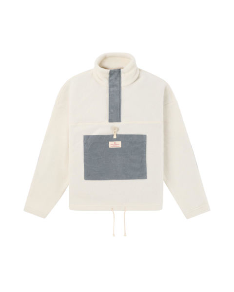 Amundsen V-Bond Cord Fleece Womens Offwhite/Stormy Blue